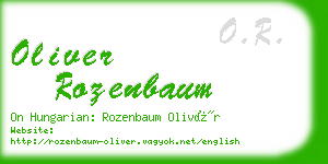 oliver rozenbaum business card